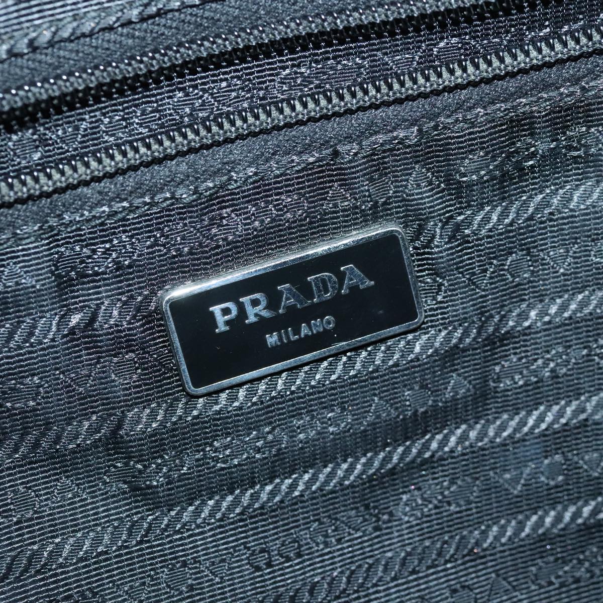 PRADA Hand Bag Canvas Pink Silver Auth bs19229