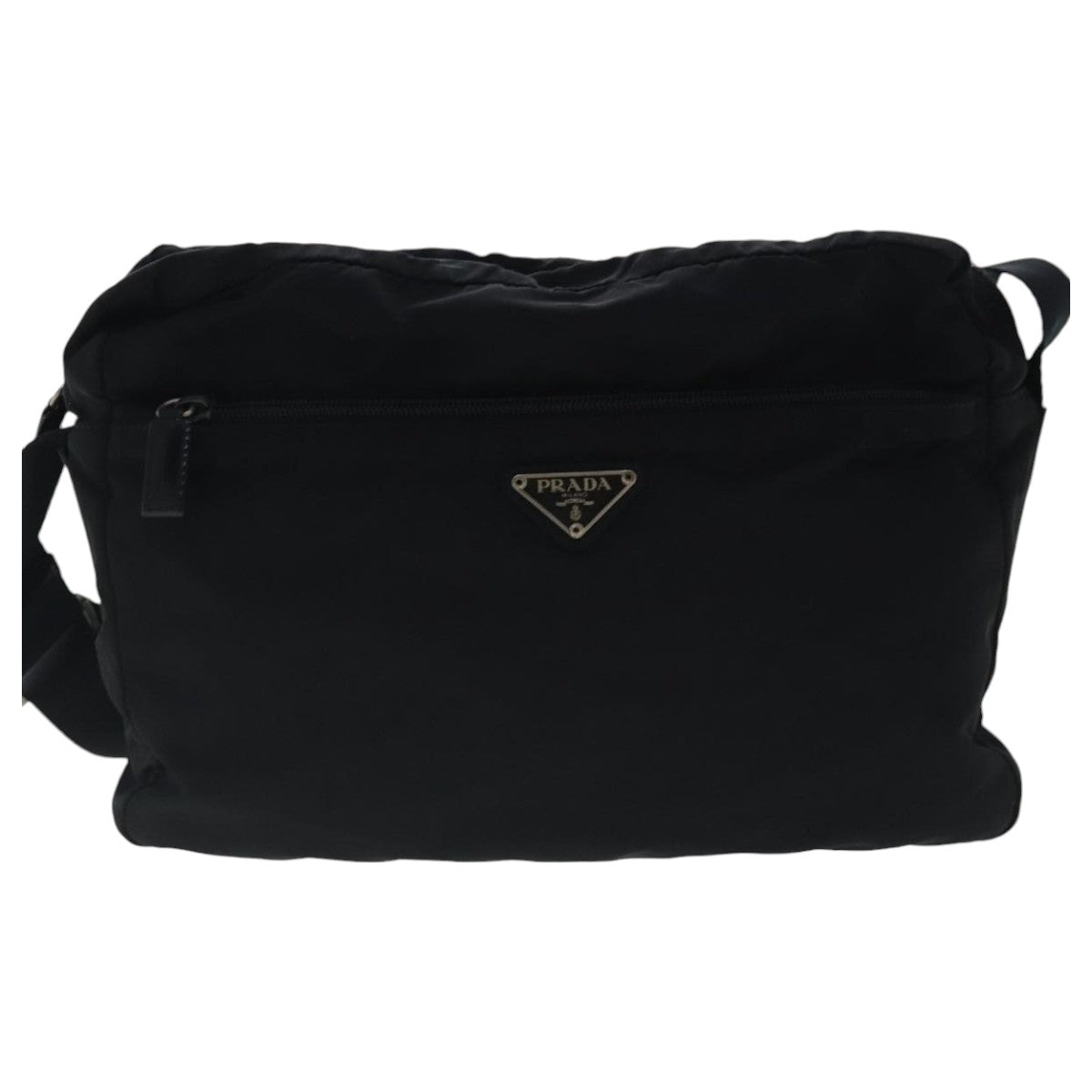 PRADA Shoulder Bag Nylon Black Silver Auth bs19231 - 0