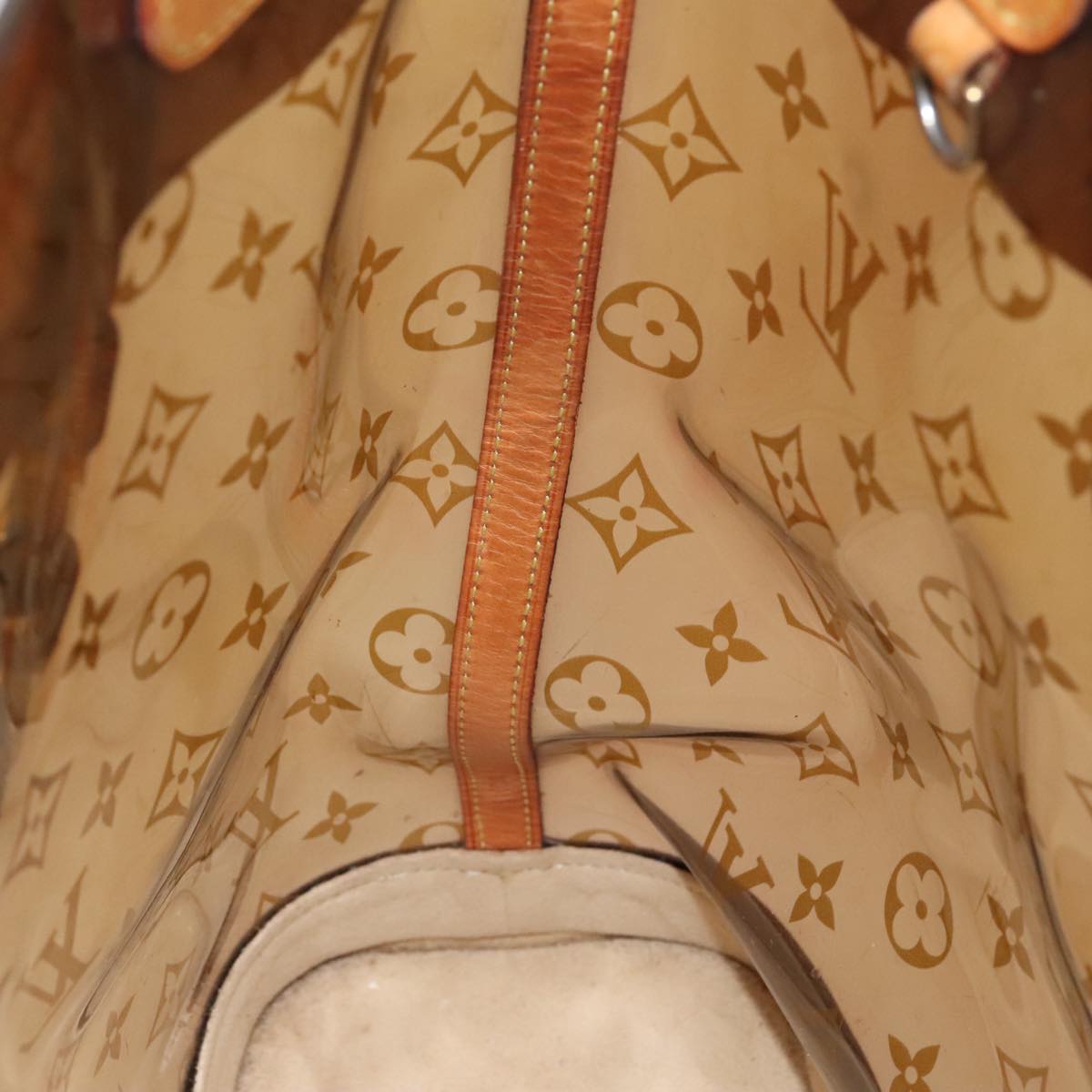 LOUIS VUITTON Monogram Vinyl Cabas Amble PM Tote Bag Brown LV Auth bs19240