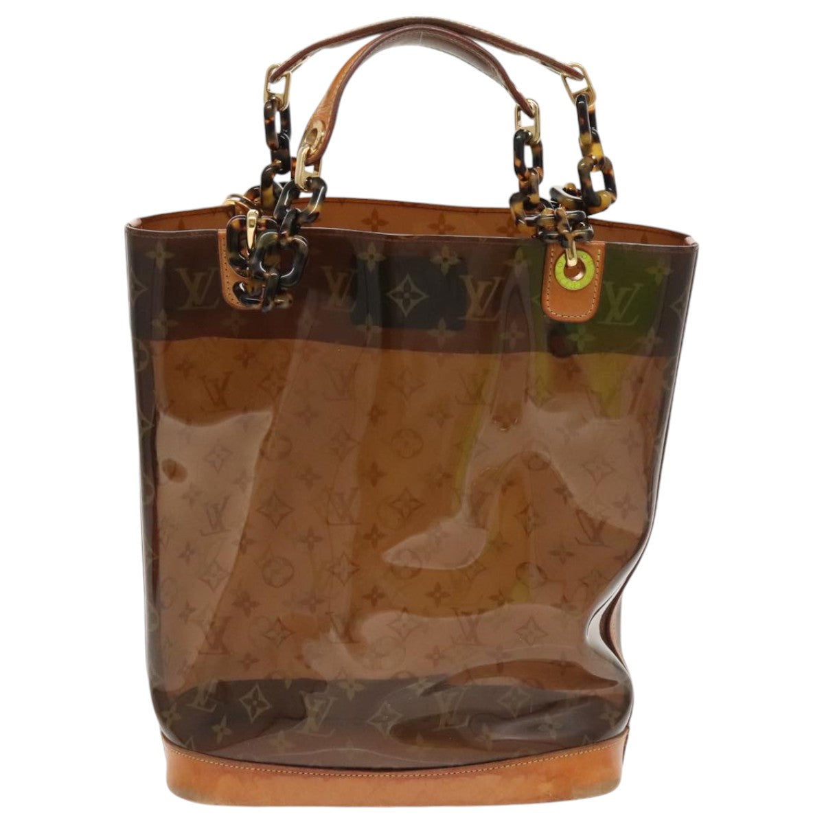 LOUIS VUITTON Monogram Vinyl Cabas Amble PM Tote Bag Brown LV Auth bs19240 - 0