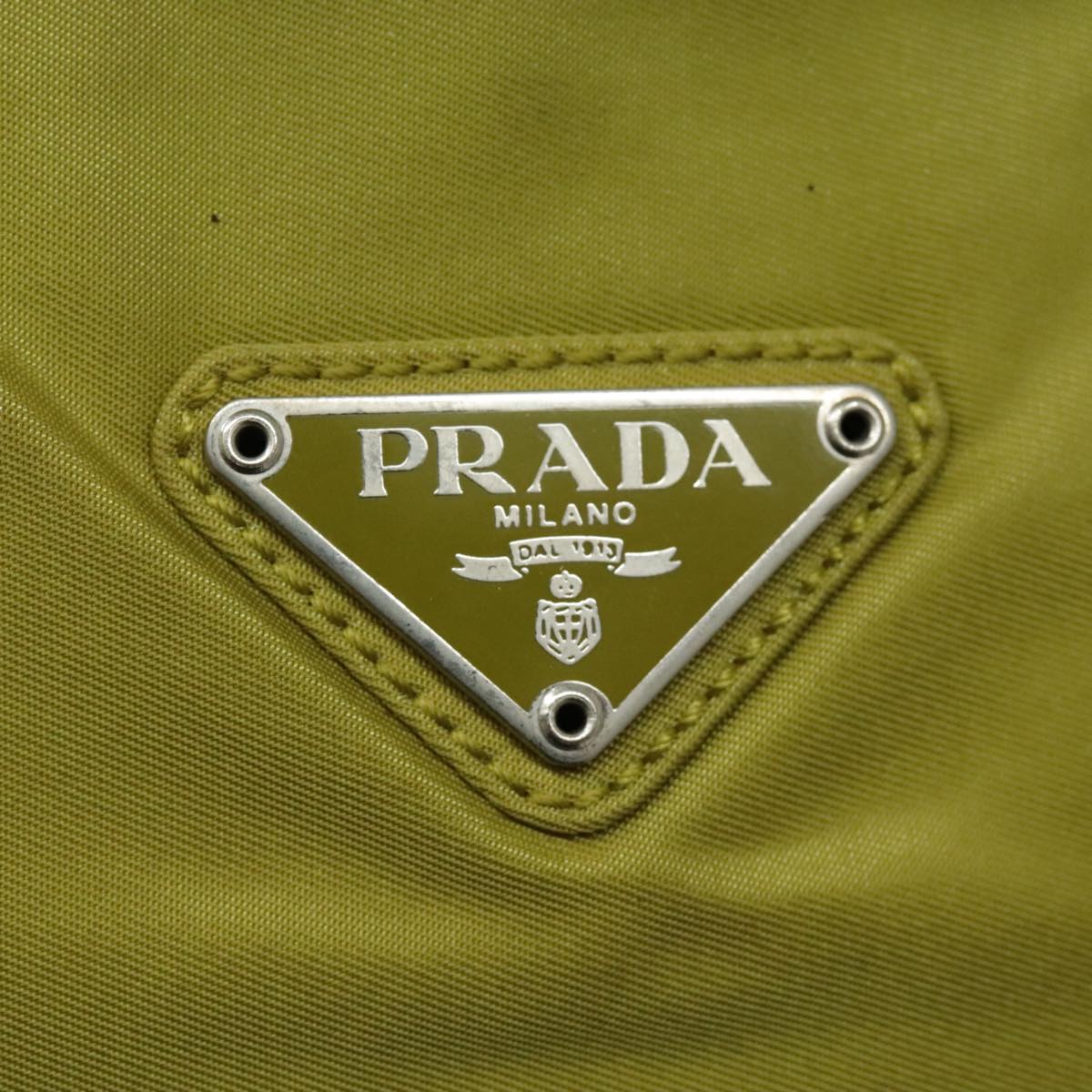 PRADA Tote Bag Nylon Green Auth bs19248