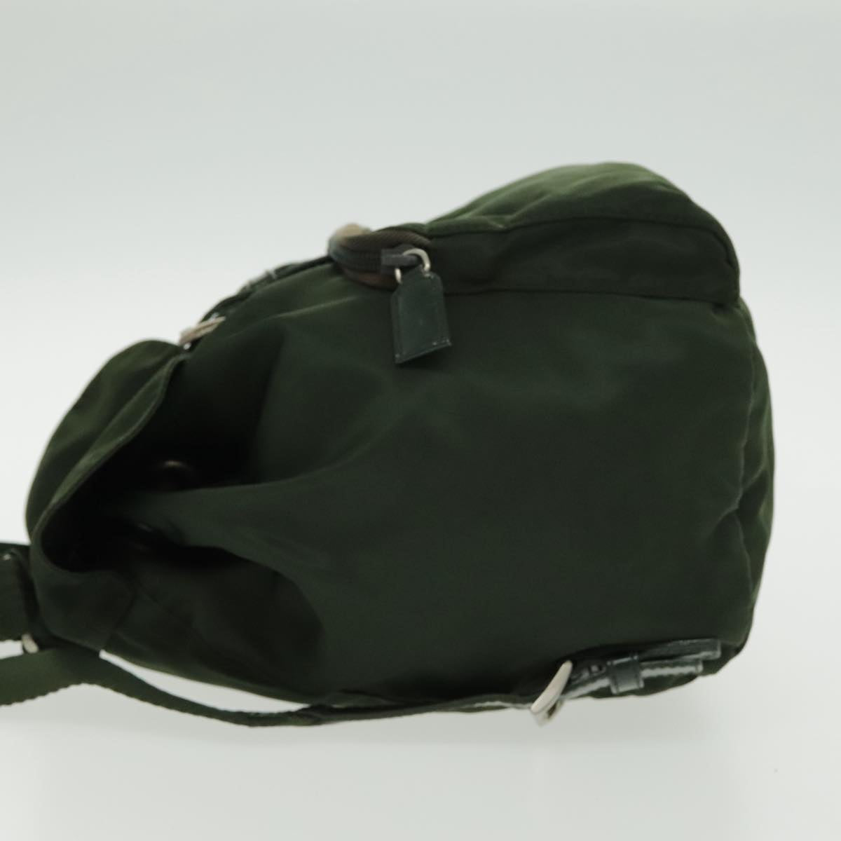 PRADA Backpack Nylon Green Silver Auth bs19249