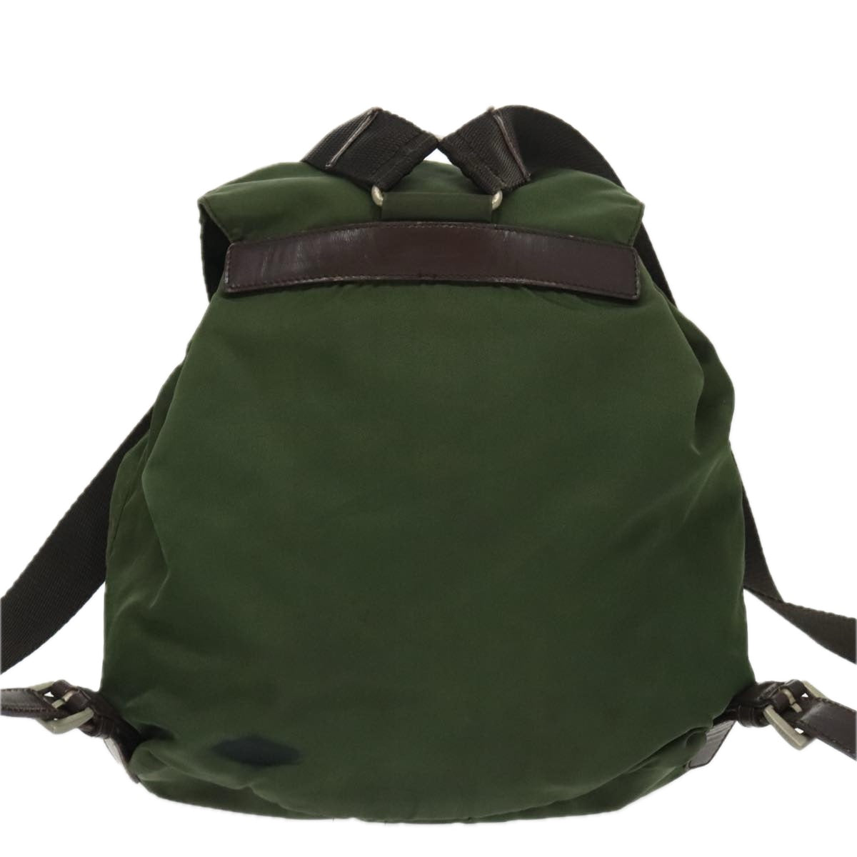 PRADA Backpack Nylon Green Brown Silver Auth bs19257 - 0