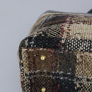 BURBERRY Hand Bag Wool Beige Gold Auth bs19268-9