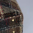 BURBERRY Hand Bag Wool Beige Gold Auth bs19268-16