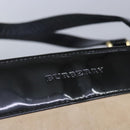 BURBERRY Hand Bag Wool Beige Gold Auth bs19268-10
