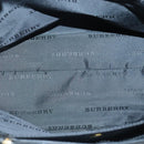 BURBERRY Hand Bag Wool Beige Gold Auth bs19268-11