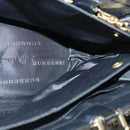 BURBERRY Hand Bag Wool Beige Gold Auth bs19268-17