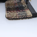 BURBERRY Hand Bag Wool Beige Gold Auth bs19268-23