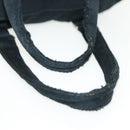 CHANEL Hand Bag Cotton Black Gold CC Auth bs19294-10