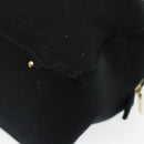 CHANEL Hand Bag Cotton Black Gold CC Auth bs19294-18