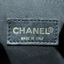 CHANEL Hand Bag Cotton Black Gold CC Auth bs19294-21