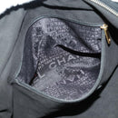 CHANEL Hand Bag Cotton Black Gold CC Auth bs19294-25