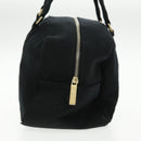 CHANEL Hand Bag Cotton Black Gold CC Auth bs19294-5