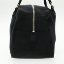 CHANEL Hand Bag Cotton Black Gold CC Auth bs19294-6