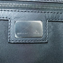 FENDI Zucchino Canvas Boston Bag Dark Brown Black Silver Auth bs19297-19