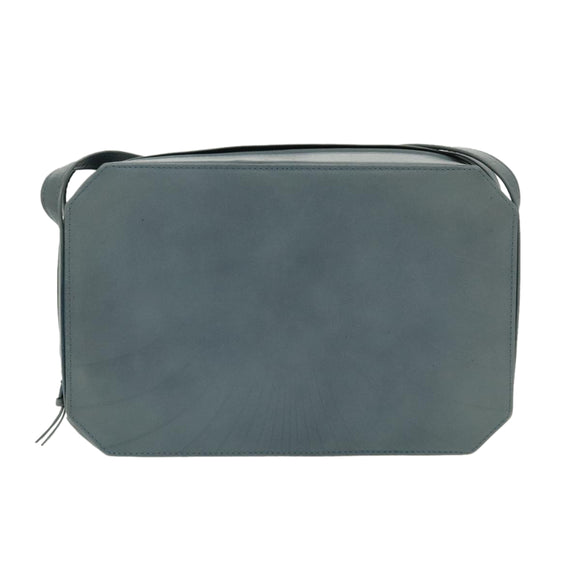 Gianni Versace Shoulder Bag Leather Blue Auth bs19299