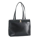 Salvatore Ferragamo Vala Tote Bag Leather Black Gold Auth bs19300-1