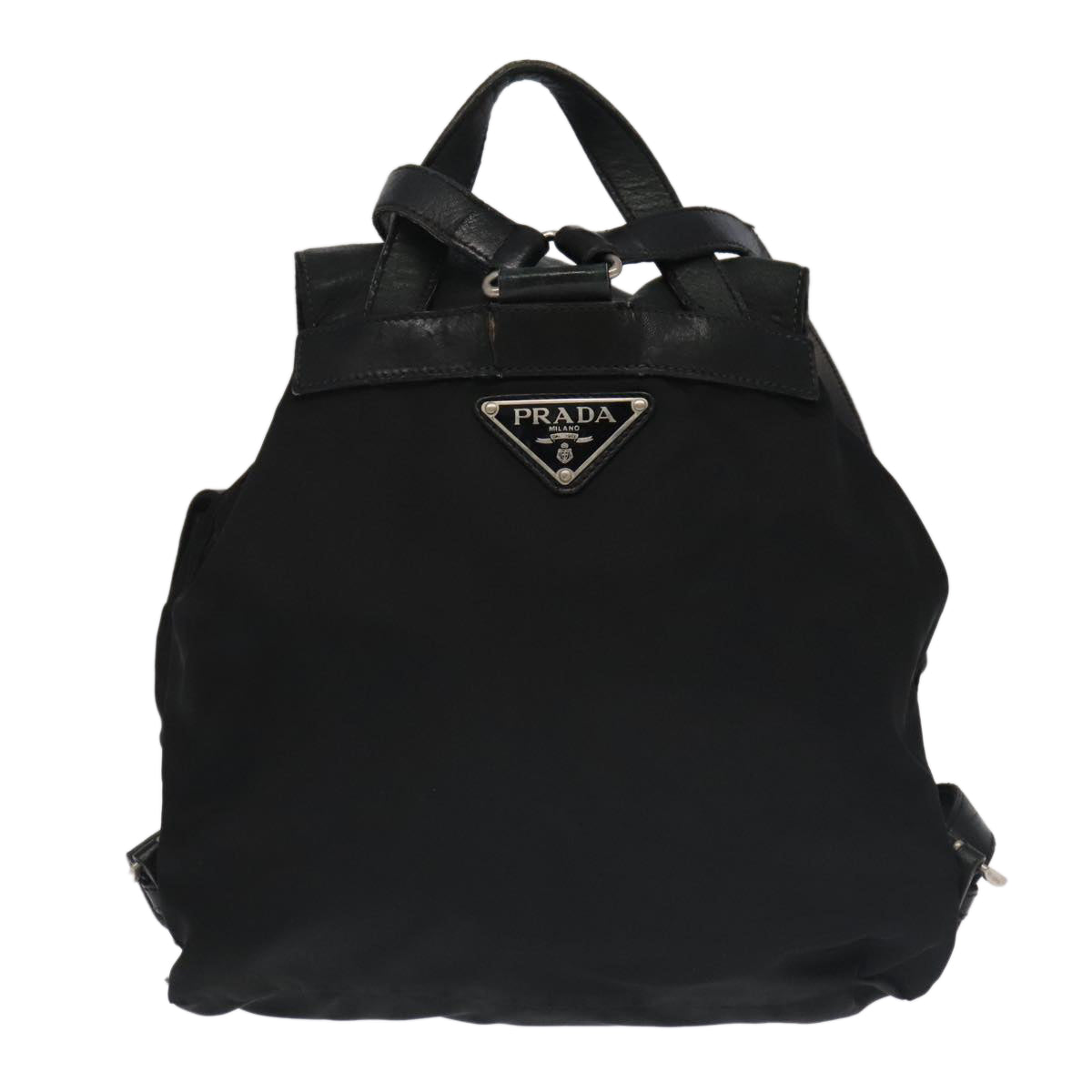 PRADA Backpack Nylon Black Silver Auth bs19305 - 0