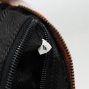 PRADA Chain Shoulder Bag Nylon Orange Gold Auth bs19312-12