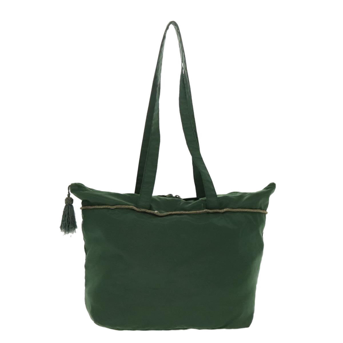 PRADA Tote Bag Nylon Green Silver Auth bs19345 - 0