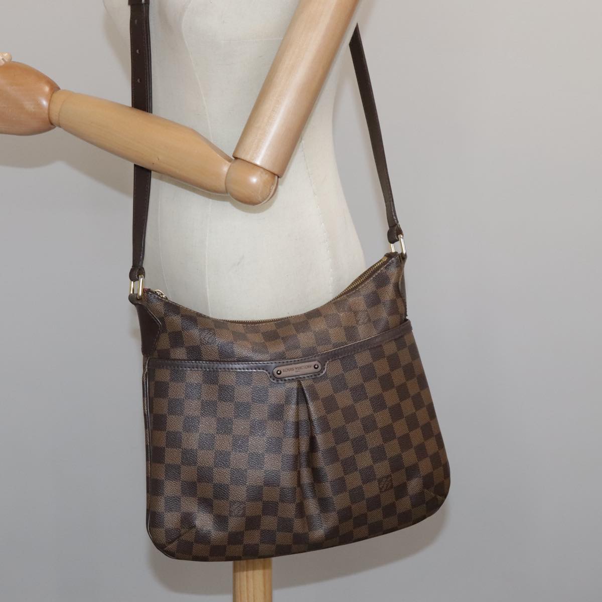 LOUIS VUITTON Damier Ebene Bloomsbury PM Shoulder Bag N42251 LV Auth bs19359