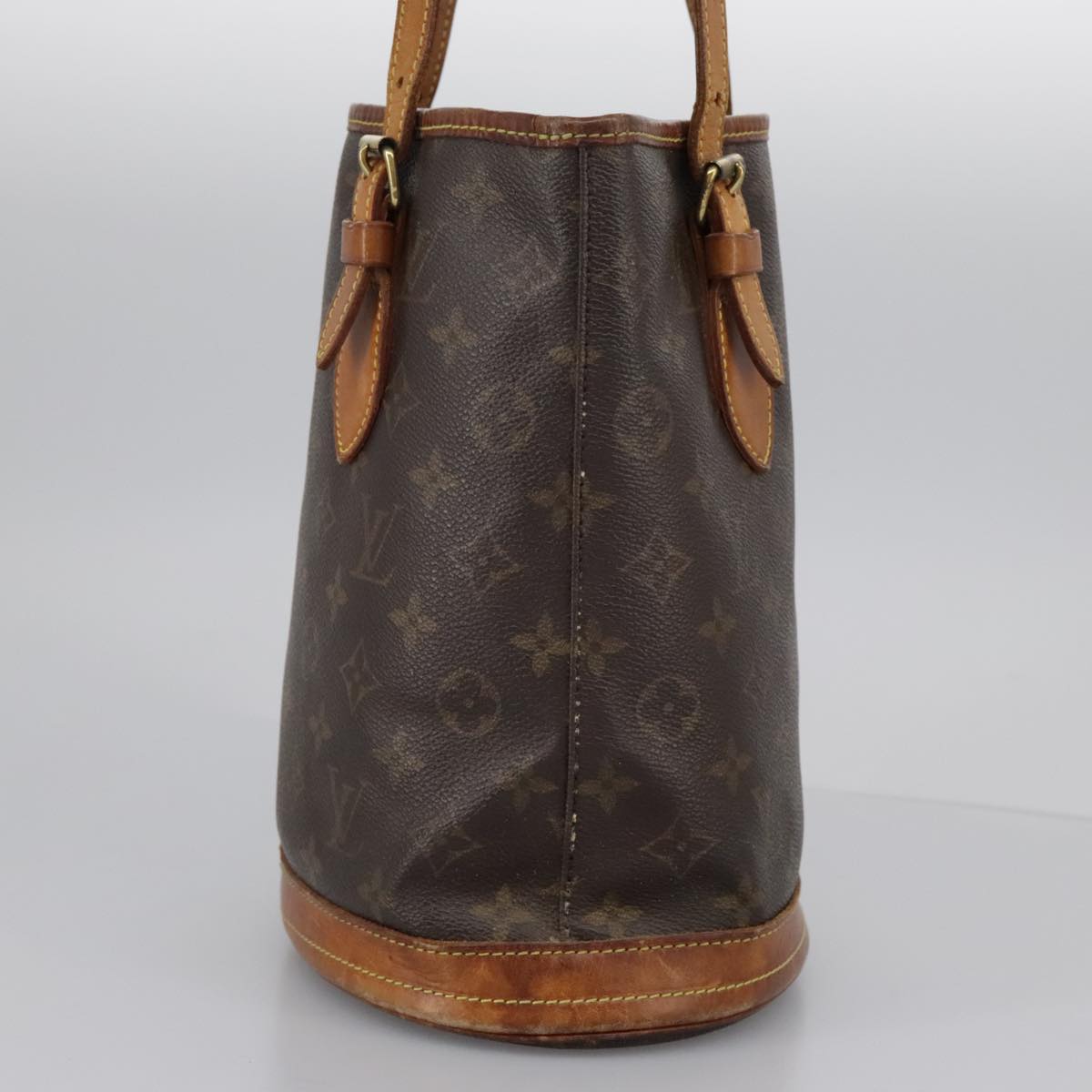 LOUIS VUITTON Monogram Bucket PM Shoulder Bag M42238 LV Auth bs19361