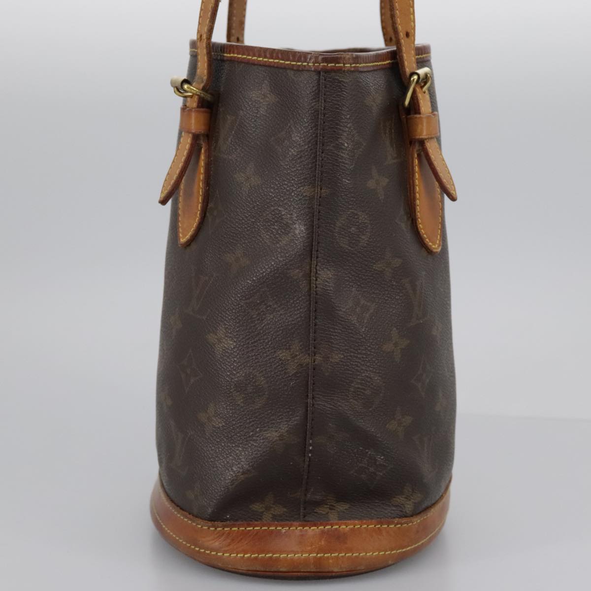 LOUIS VUITTON Monogram Bucket PM Shoulder Bag M42238 LV Auth bs19361