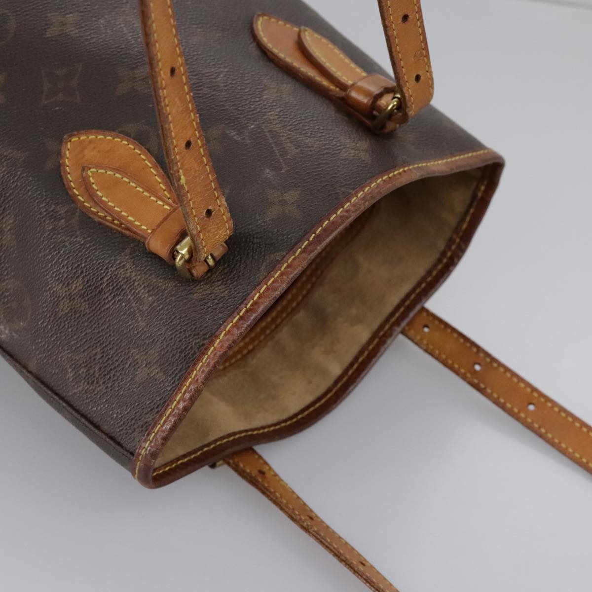 LOUIS VUITTON Monogram Bucket PM Shoulder Bag M42238 LV Auth bs19361