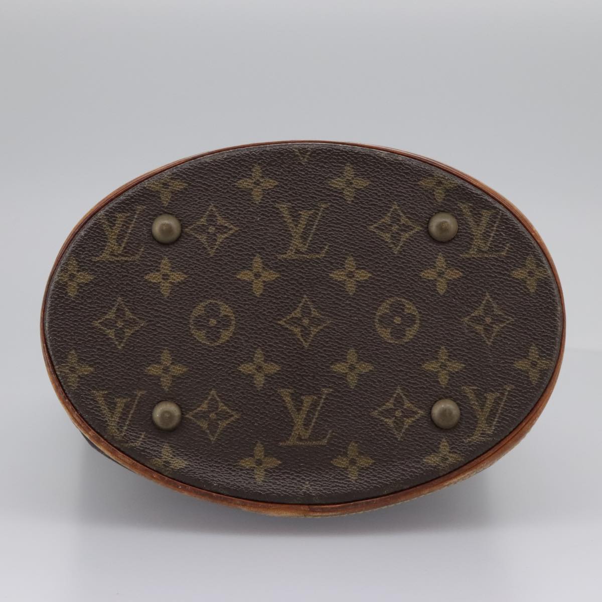 LOUIS VUITTON Monogram Bucket PM Shoulder Bag M42238 LV Auth bs19361