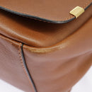 Chloe Indy Shoulder Bag Leather Brown Gold Auth bs19389-9
