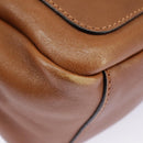 Chloe Indy Shoulder Bag Leather Brown Gold Auth bs19389-15