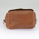 Chloe Indy Shoulder Bag Leather Brown Gold Auth bs19389-5