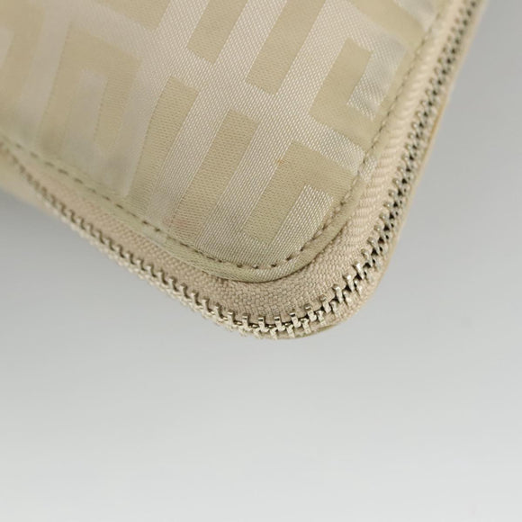 GIVENCHY Shoulder Bag Nylon Beige Silver Auth bs19390