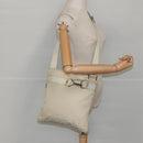 GIVENCHY Shoulder Bag Nylon Beige Silver Auth bs19390-24