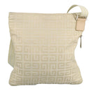 GIVENCHY Shoulder Bag Nylon Beige Silver Auth bs19390-2