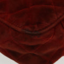 CHANEL Matelasse Hand Bag Velor Orange Gold CC Auth bs19395-16