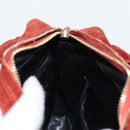 CHANEL Matelasse Hand Bag Velor Orange Gold CC Auth bs19395-20