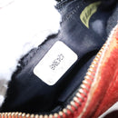 CHANEL Matelasse Hand Bag Velor Orange Gold CC Auth bs19395-11