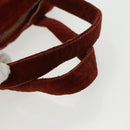 CHANEL Matelasse Hand Bag Velor Orange Gold CC Auth bs19395-7