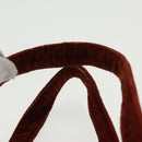 CHANEL Matelasse Hand Bag Velor Orange Gold CC Auth bs19395-14