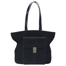 GUCCI Tote Bag Canvas Leather Black Silver 019 2122 0523 Auth bs19400-13
