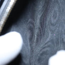 SAINT LAURENT V Stitch Chain Long Wallet Leather Black Gold Auth bs19416A-11