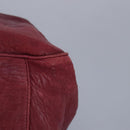 SAINT LAURENT Shoulder Bag Leather Red Silver 228340 Auth bs19417-11