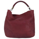 SAINT LAURENT Shoulder Bag Leather Red Silver 228340 Auth bs19417-13