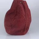 SAINT LAURENT Shoulder Bag Leather Red Silver 228340 Auth bs19417-5