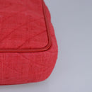 CHANEL Chain Shoulder Bag Canvas Red Gold CC Auth bs19429-15