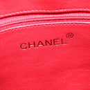 CHANEL Chain Shoulder Bag Canvas Red Gold CC Auth bs19429-18