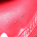 CHANEL Chain Shoulder Bag Canvas Red Gold CC Auth bs19429-19