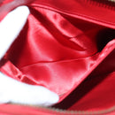 CHANEL Chain Shoulder Bag Canvas Red Gold CC Auth bs19429-22